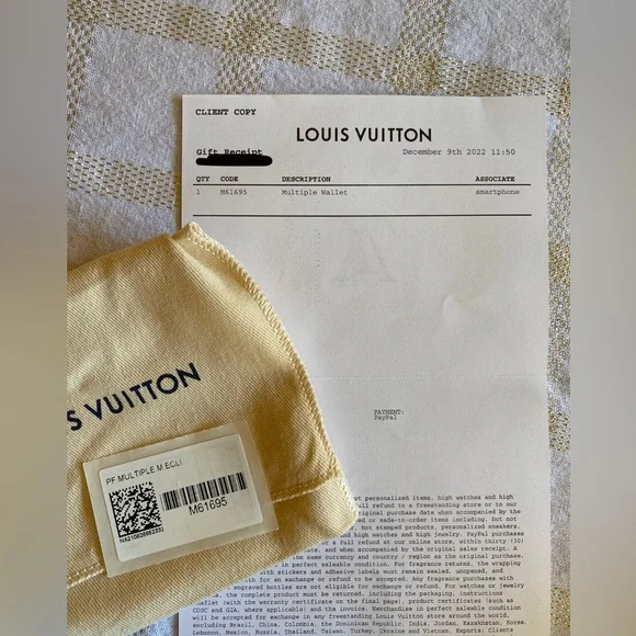 Louis Vuitton monogram eclipse men’s multiple wallet BNWB